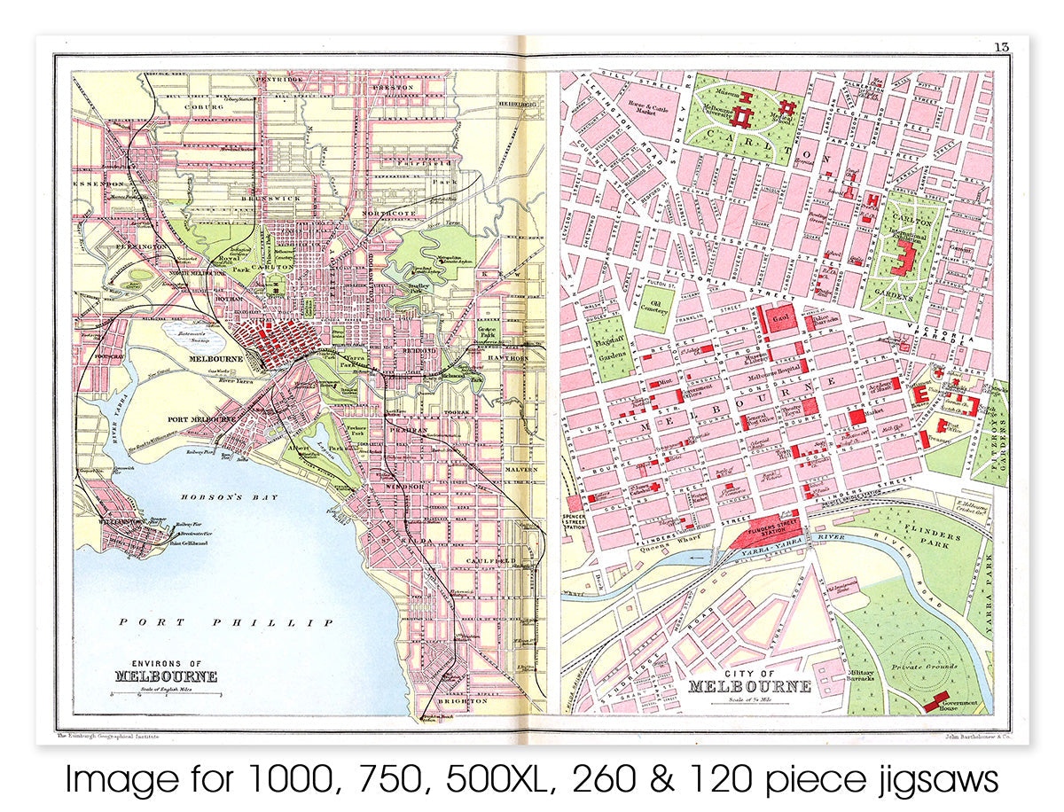 City of Melbourne & Environs - 1890