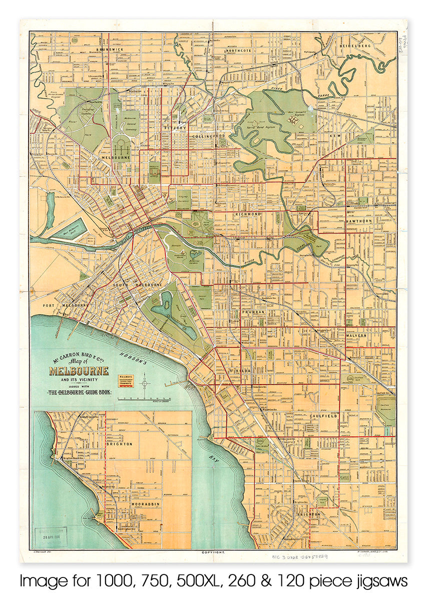 McCarron, Bird & Co.'s map of Melbourne circa 1913