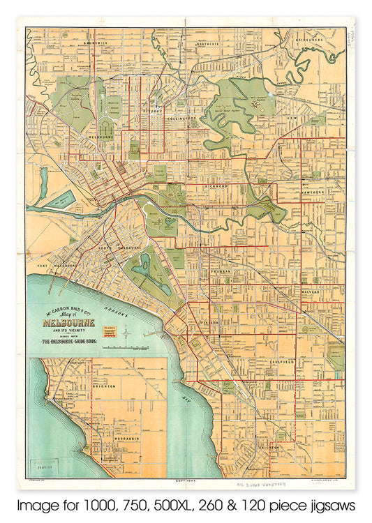 McCarron, Bird & Co.'s map of Melbourne circa 1913