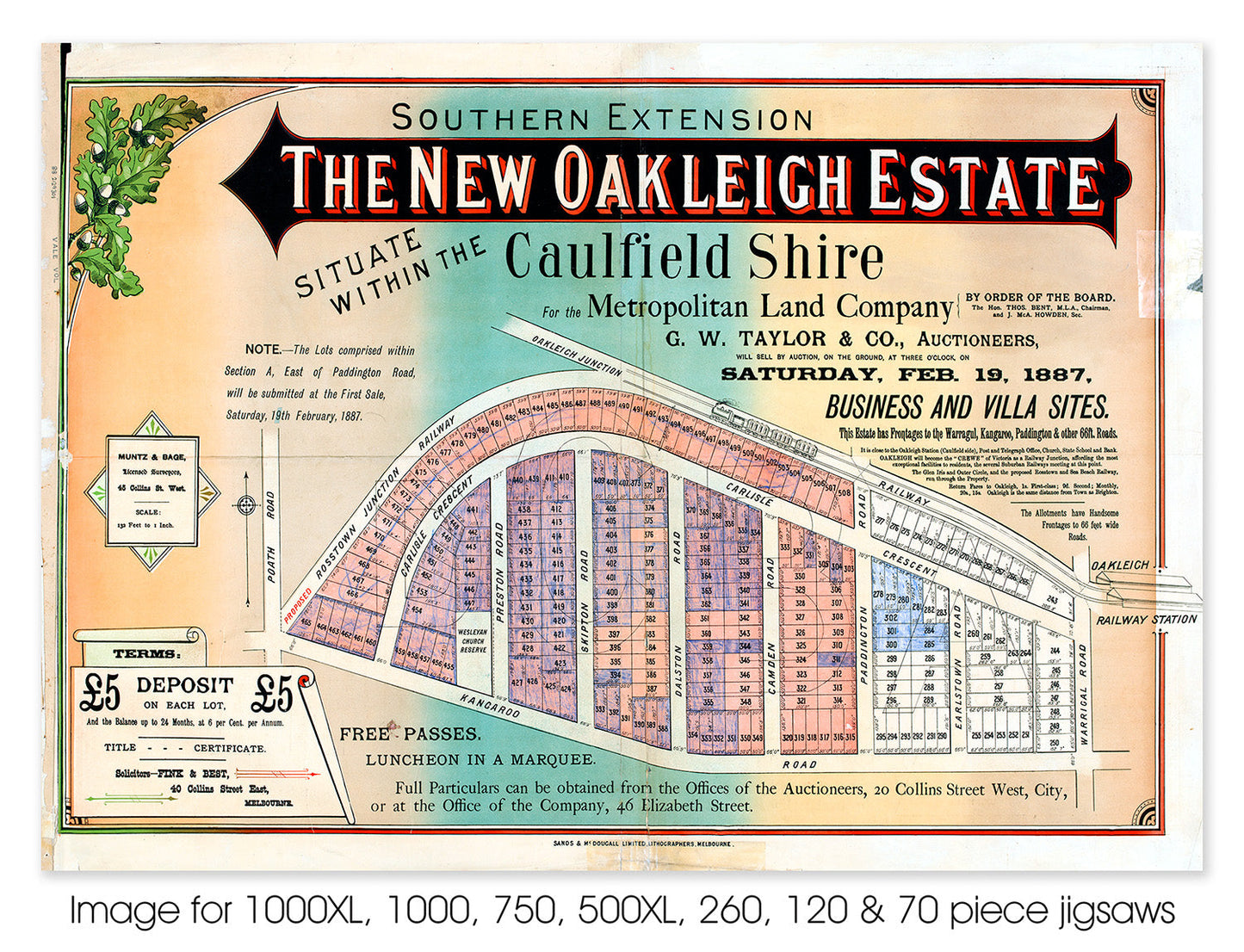 The New Oakleigh Estate, Caulfield Shire -1887