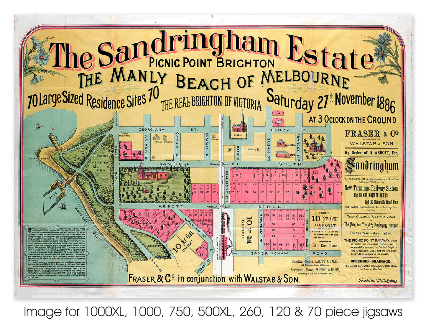 The Sandringham Estate, Picnic Point Brighton - 1886